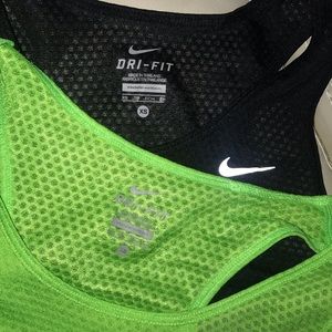 2 Nike crop top dri-fit tanks